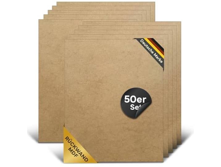 MDF Platten 2mm Zuschnitte (50er Set) - Pressspanplatte zum Verkleiden von Schrank Rückwänden & Bilderrahmen - Dünne Holz Platte zum Bauen & Basteln