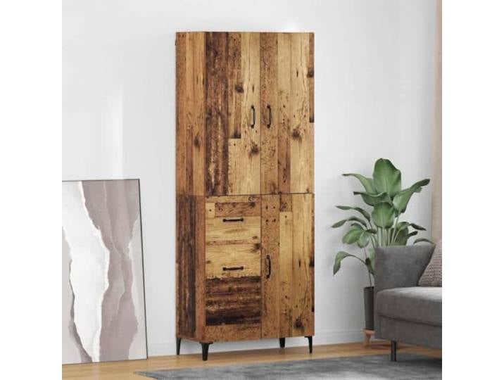 HEFZGDB Platzsparendes Highboard für Urbane Wohnungen - Funktionales Highboard im modernen Design mit viel Stauraum und Regalen als wandmontiertes Möbelstück