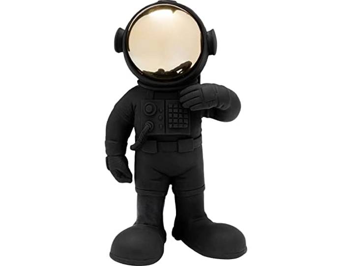 Kare Design Deko Figur Welcome Astronaut, Schwarz, 27x17x14cm (H/B/T)