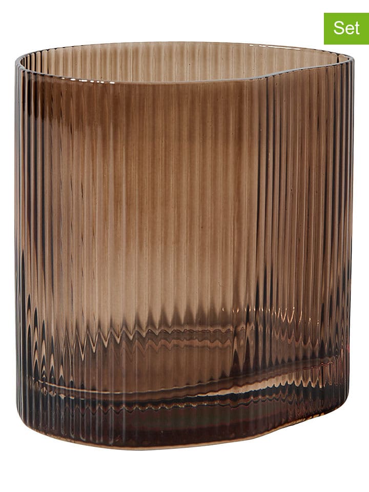Muubs 6er-Set: Wassergläser "Ripe" in Braun - 390 ml - onesize