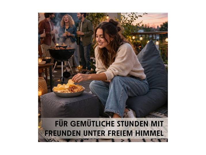 Sitzsack URBANARA Basic-Outdoor Triangle, 300 l , grau, B:100cm H:150cm T:100cm, Sitzsäcke, Sitzsack