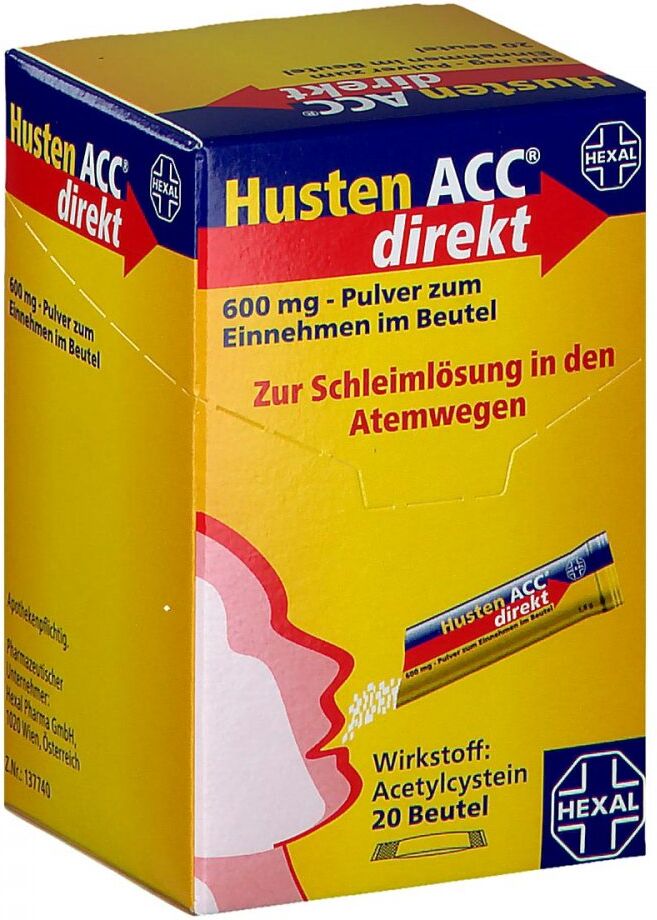 Husten ACC direkt 600 mg Pulver zum Einnehmen im Beutel 20stk