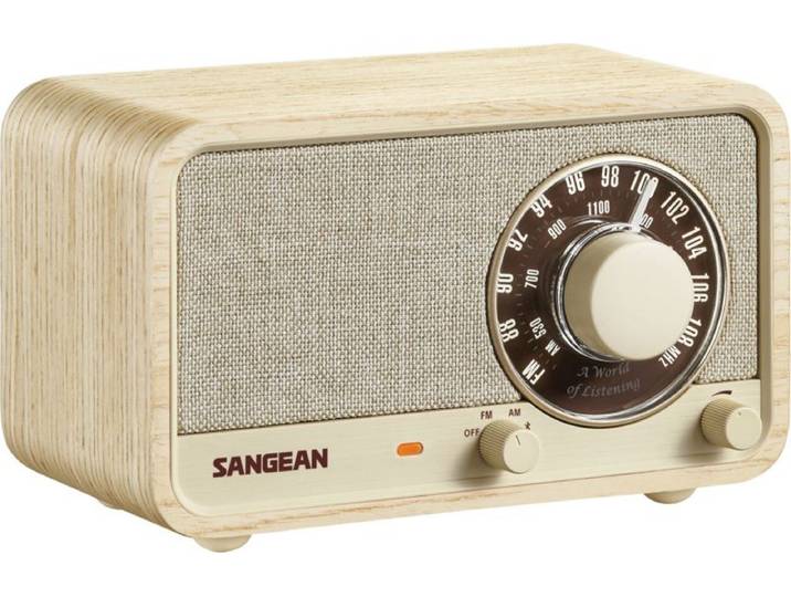 Sangean WR-8 FM en AM radio met Bluetooth ontvangst, White Ash