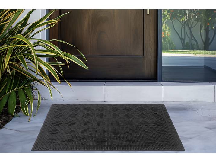 Tapis d'entrée élégant 125 45 x 75cm Rouge