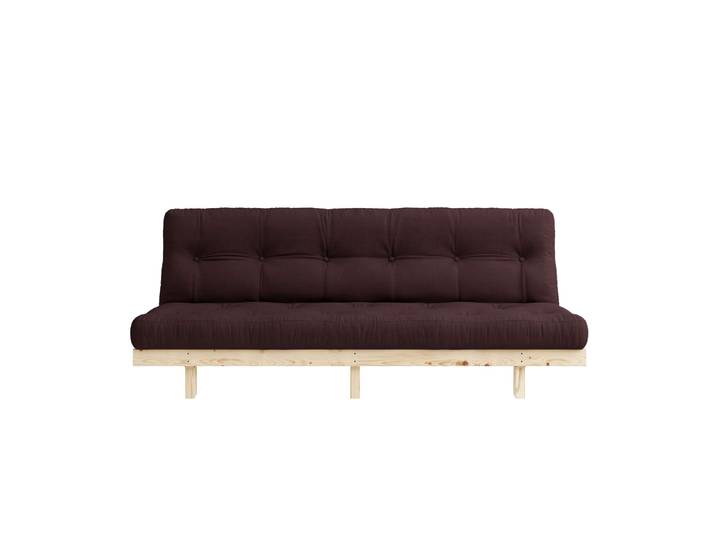 Schlafsofa KARUP DESIGN Lean 200 Schlafsofa, Gästebett, Sofa mit Futonmatratze , braun, B:200cm H:73cm T:100cm, Bezug: 80% Baumwolle, 20% Polyester, Sofas, Schlafsofa, Inkl. Futonmatratze, Liegefläche 130x200 cm, FSC zertifizierte Kiefer