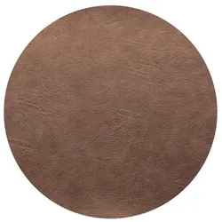 ASA Selection Tischset Vegan Leather Ø 38 cm Polyurethan Braun Nougat