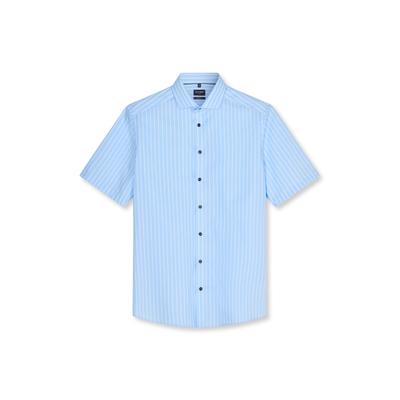 Businesshemd OLYMP "OLYMP Luxor, Modern Fit, Royal Kent", Herren, Gr. 39, Normaler Arm, bleu, 100% Baumwolle, Hemden