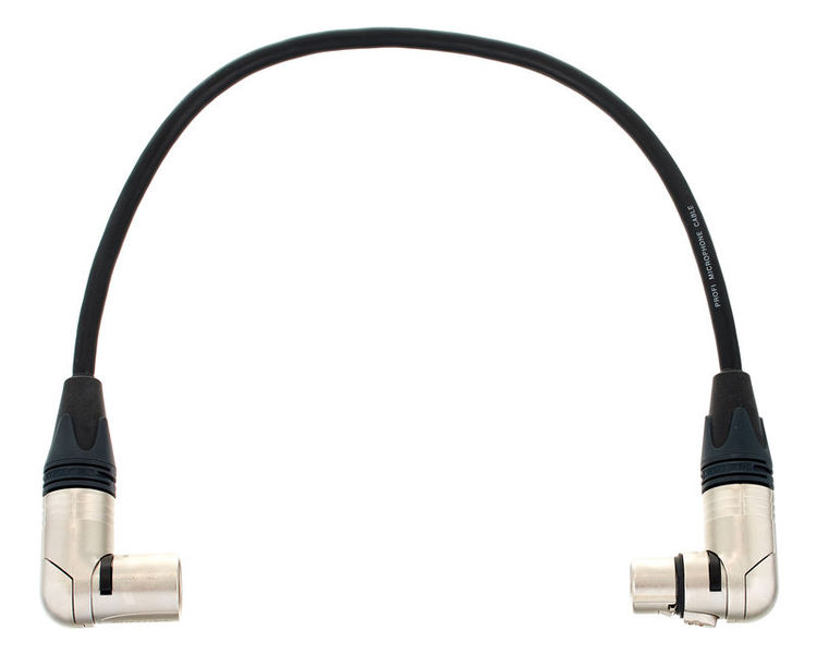 pro snake XLR Patch Angled/Angled 0.5m nero