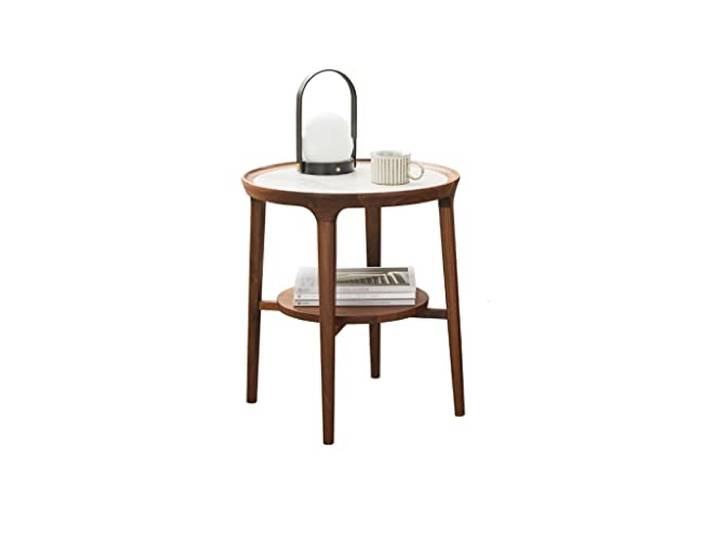 ksjdieunf Couchtisch Beistelltisch aus Holz Wohnzimmer Felsenplatte Runder Tisch Italienischer Kleiner runder Nordischer Ecktisch Haushalt Teetisch Tische for Wohnzimmer
