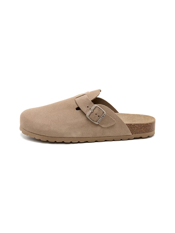 billowy Leder-Clogs in Beige - 42