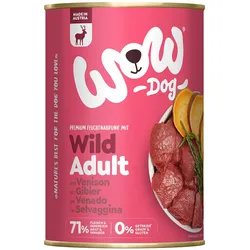 WOW Adult 400g Dose Hundenassfutter 6 x 400 Gramm Wild mit Süßkartoffeln