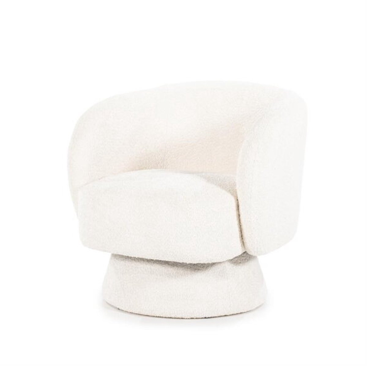 Fauteuil Balou draaibaar boucle beige | BY-BOO