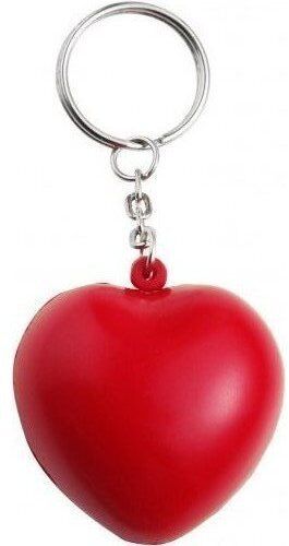 Portachiavi cuore antistress Lilou in PU rosso resistente 16g Personalizzate o neutre