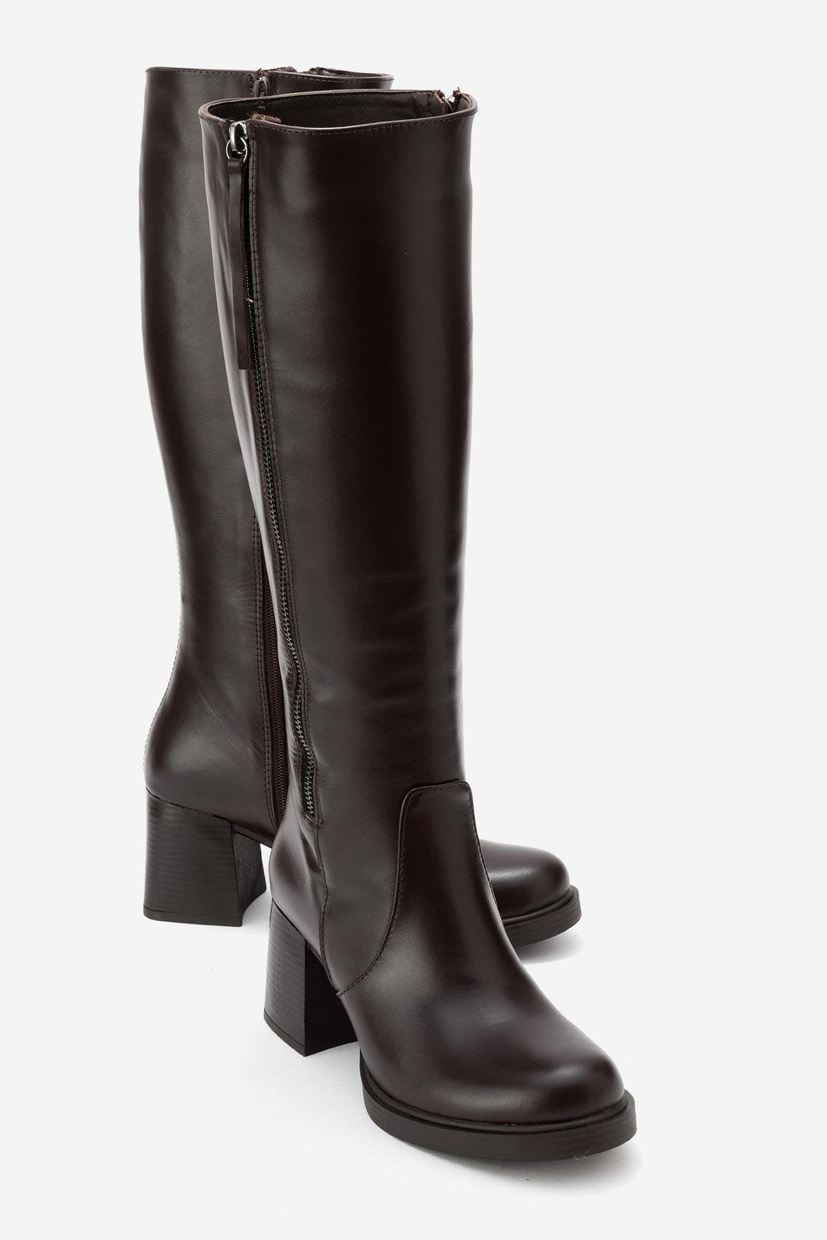 Lensa Leder Blockabsatz Stiefel (Damen)