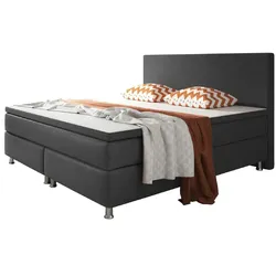 Boxspringbett  Berlin , grau , Maße (cm): B: 180 H: 115
