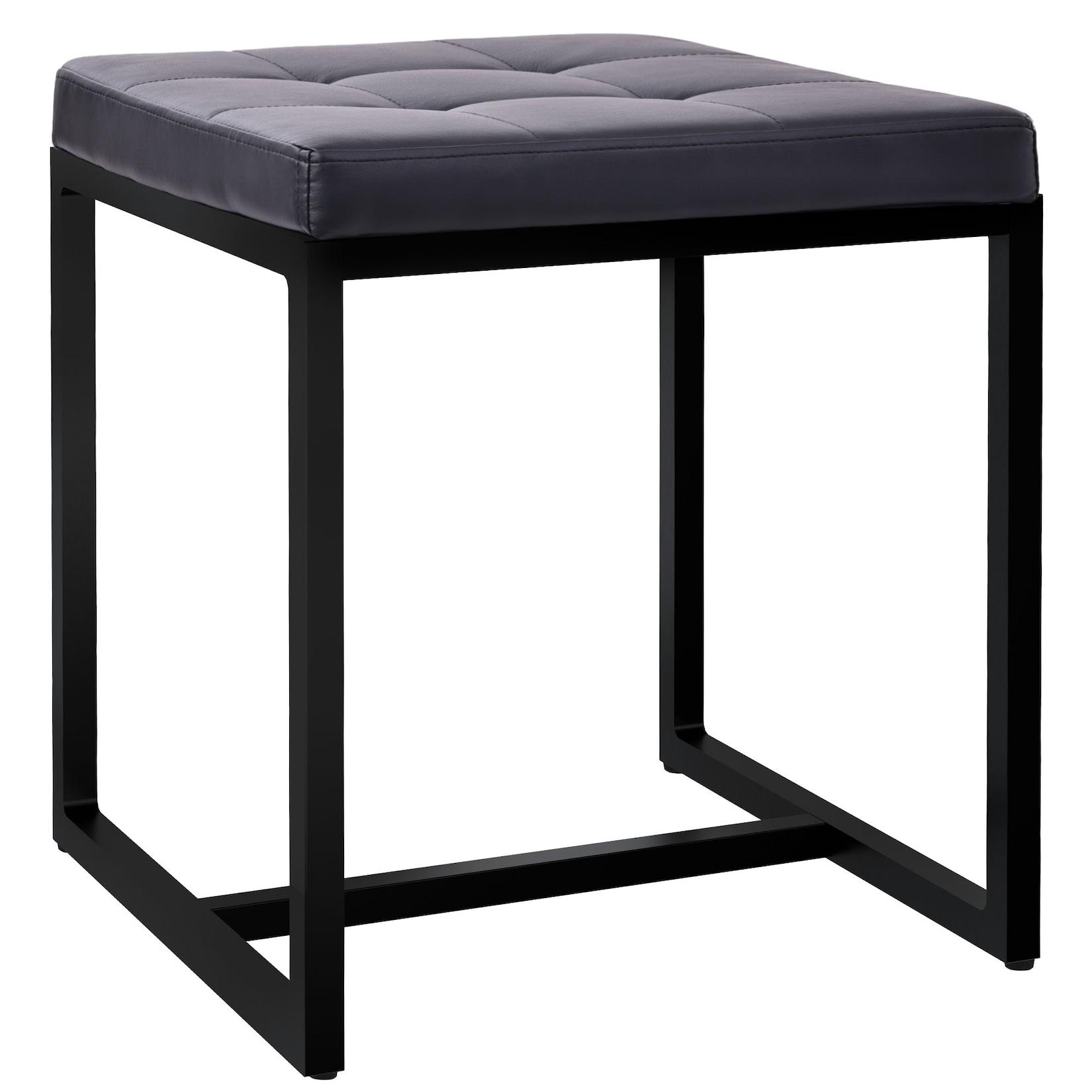 CLP Sitzhocker Barci B Kunstleder - Farbe: schwarz, Material: Kunstleder