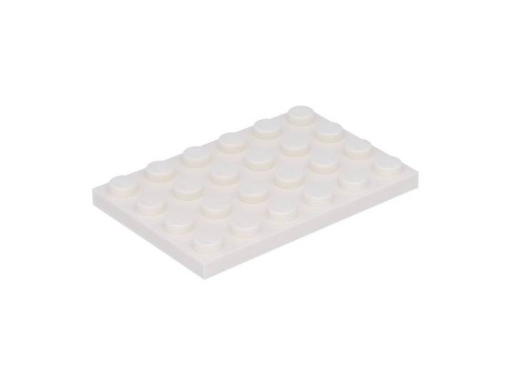 LEGO® 250 Stück Bauplatten, 4x6, Weiß Spielbausteine