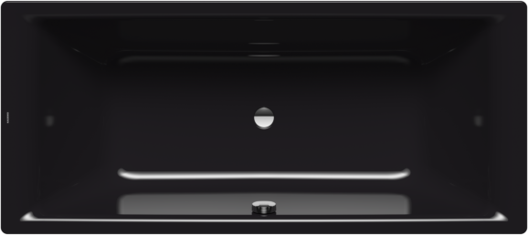 Kaldewei Puro duo Badewanne 266400010701 180x80cm, Überlauf mittig, schwarz