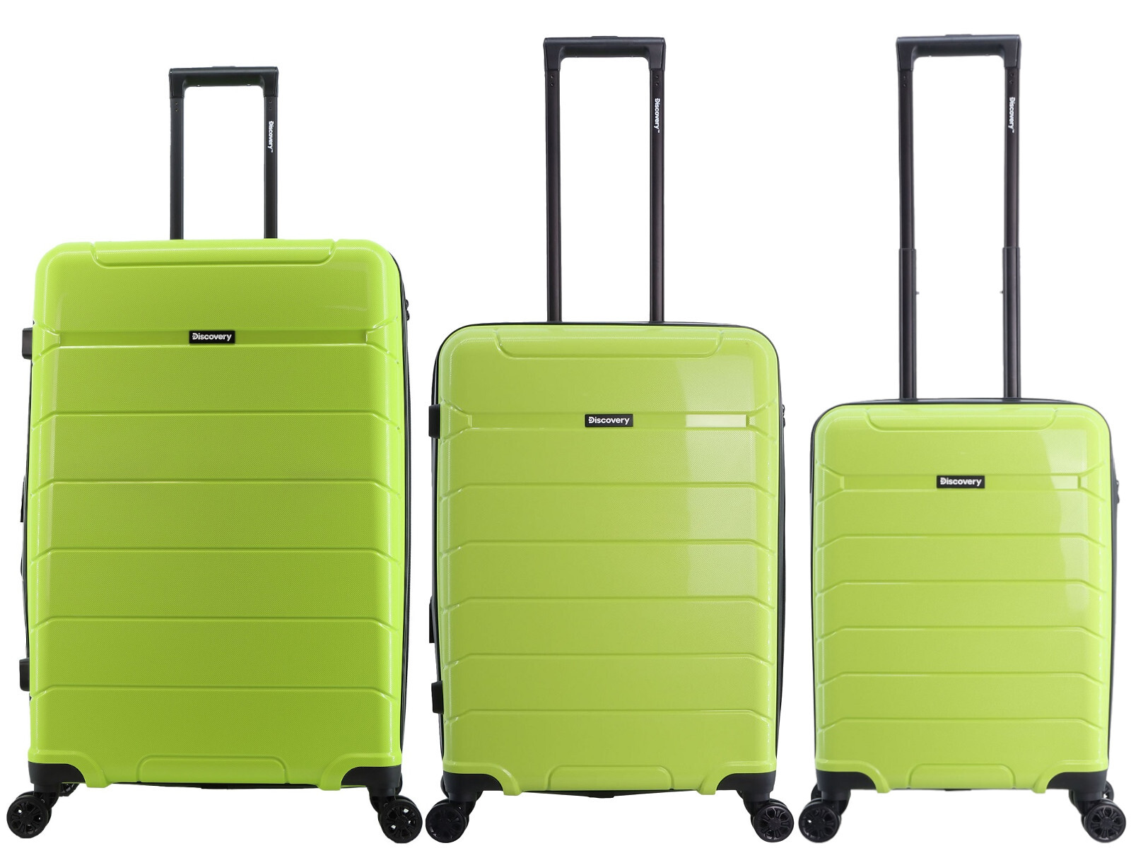 Discovery Skyward PP Spinner Koffer Set Gr. S/M/L mit TSA-Zahlenschloss lime