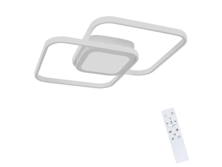 Nettlife Led-Deckenleuchte Carro 39/39/5 cm, Weiß, Metall, LED integrated, 39x5x39 cm, Lampen & Leuchten, LED Beleuchtung, LED-Deckenleuchten