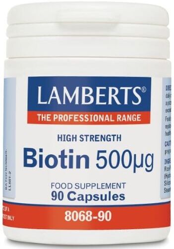 Lamberts Biotin 500 mg of biotin per capsule 90 Capsules