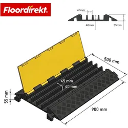 Floordirekt, Kabelschutz + Kabelführung, Kabelbrücke Vulcan (Kabelbrücke, 90 cm)