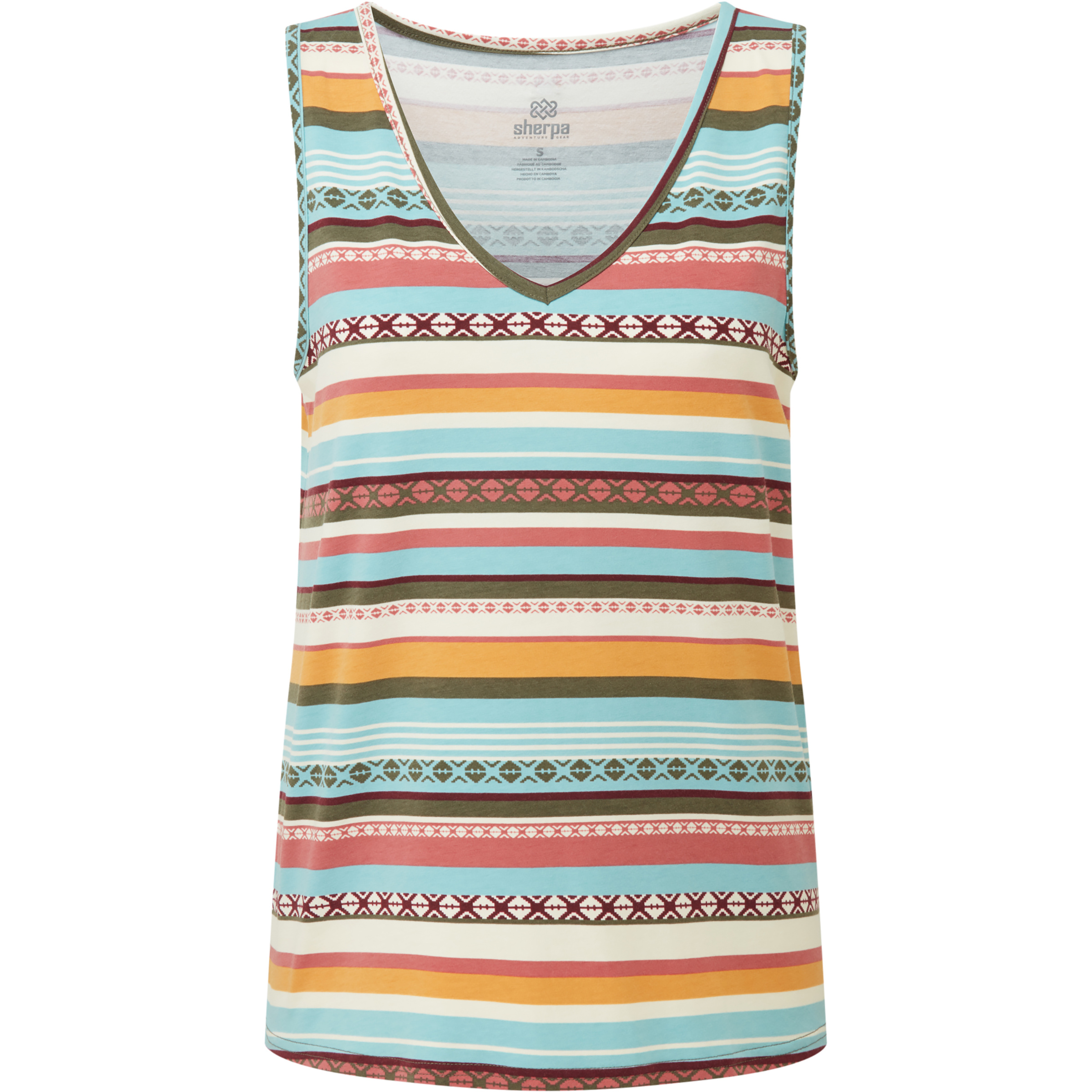Sherpa Adventure Gear Neha V-Neck Top Damen Tanktops mehrfarbig Größe XL Lifestyle Elastisch