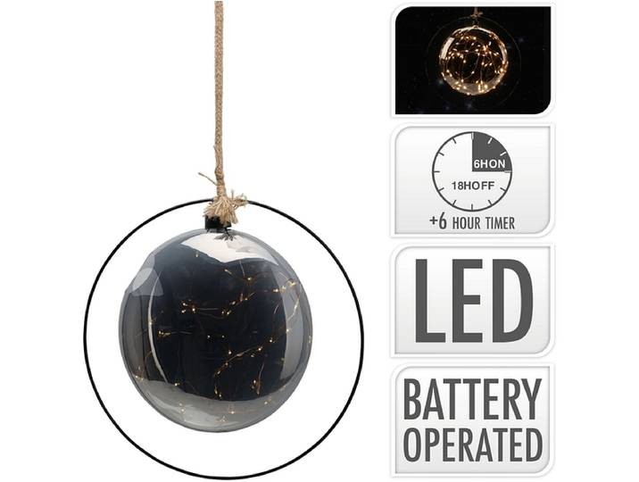 LED-Kugel TASHA Silber