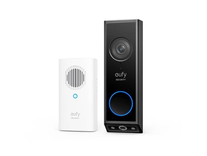 eufy Security Sonnette Vidéo E340 avec Sonnette Caméra à Double Objectif Vision 2K Full HD et Vision Nocturne Couleur Sonnette sans Fil et Stockage Local Extensible Jusqu'à 128 Go
