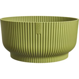 elho Übertopf Vibes Fold Bowl, farngrün, Ø 25 x 12 cm, aus Kunststoff, für innen