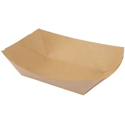 RyanPack Kraft Papp-Foodtray Braun – Snackschale für Gastronomie –23 oz- 14 x 10 x 4 cm – 250 Stück
