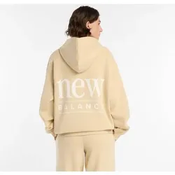 NEW BALANCE Damen Kapuzensweat Reimagined Fleece Long Length Hoodie, Größe M in Gelb 6161