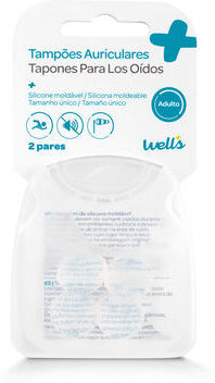 Wells Tampões Ouvidos Silicone Moldável 2 pares