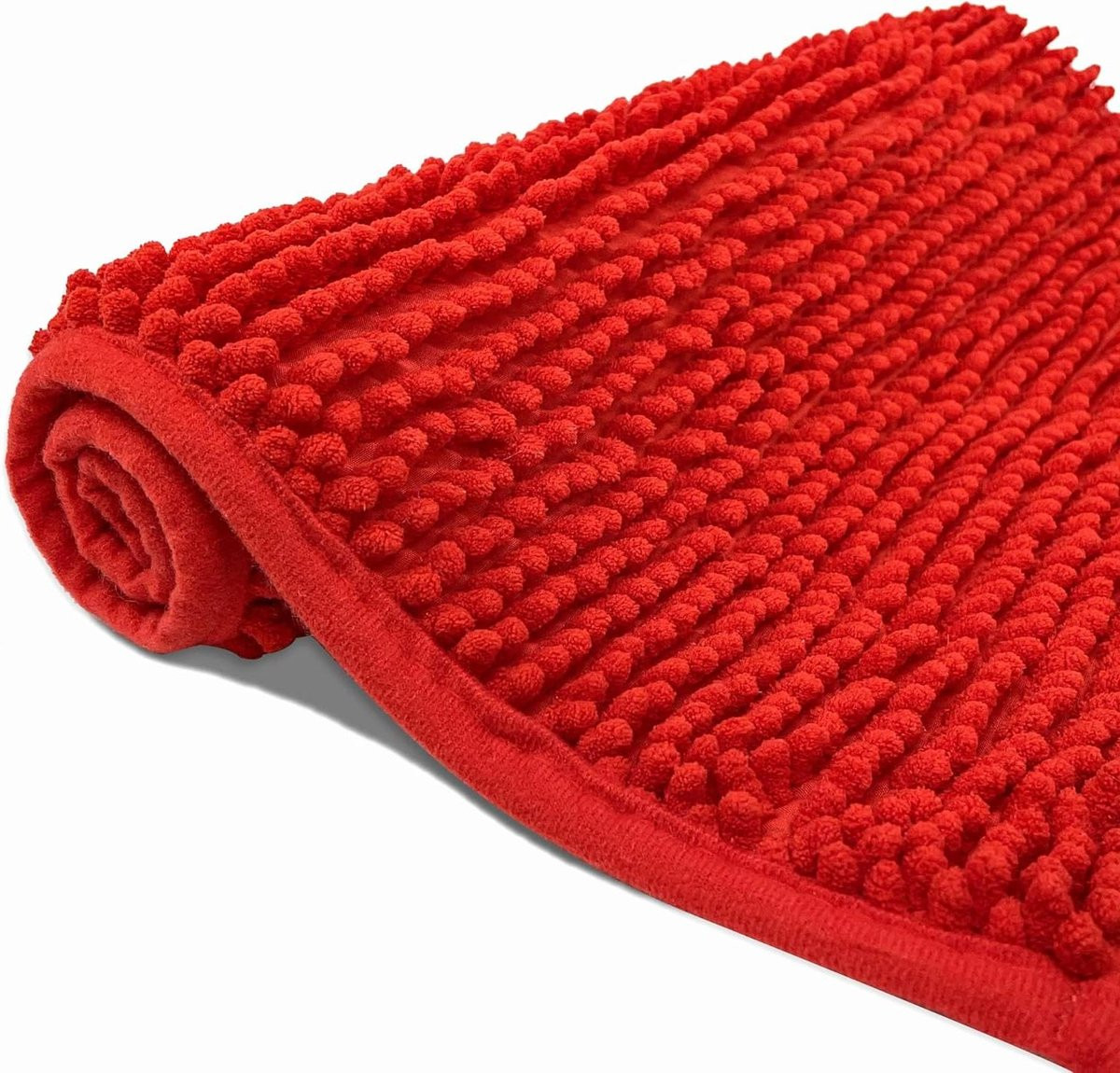 Rode antislip badmat voor in de badkamer, 40 x 60 cm