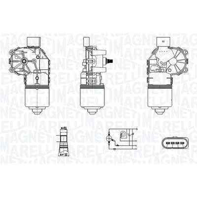 MAGNETI MARELLI Wischermotor 064350006010 vorne für Ford