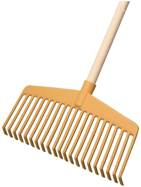 JOST Appareil combiné 2 en 1 râteau + fourche, plastique, jaune (REGA26-600PP)