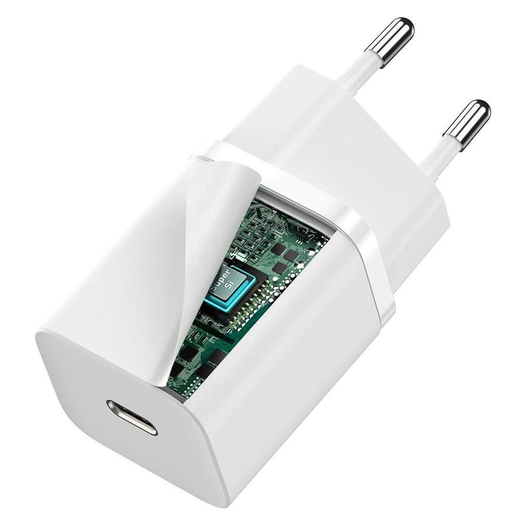 Baseus Super Si quick charger IC 30W EU White (30 W, 1 Port) (CCSUP-J02)