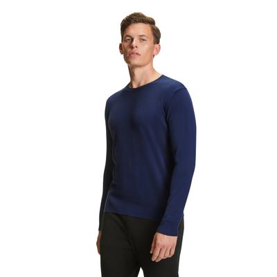 Strickpullover FALKE "Cotton Knit", Herren, Gr. L, blau (night blau (6578)), Pullover Strickpullover
