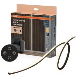 OSRAM Flex Acoustic Black LED-Strip Starter Set 2,6m 3000K dimmbar für Akustikpaneele