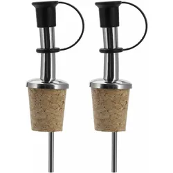 Westmark 2 Ausgießer Inox Standard, Naturkork, Schlaufenkäppchen, 45302280