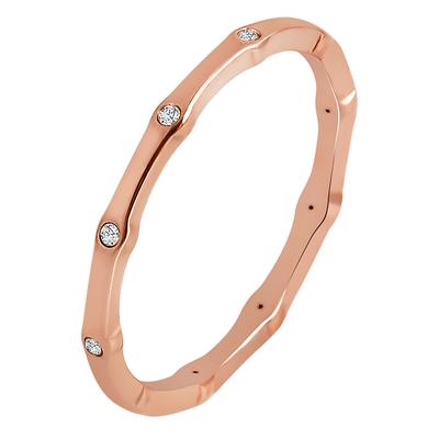 Fingerring AKZENT "Rosalinde, langlebig" Gr. 52, rosa (roségoldfarbig), Fingerringe, Damen, 52, Edelstahl, Fingerring
