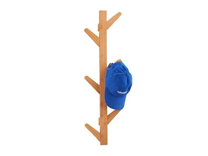 Relaxdays Portemanteau Bambou\, 6 Crochets\, Patère\, Penderie\, Vestiaire\, SdB\, Vestibule\, HLP: 78x22 x7 cm\, Nature