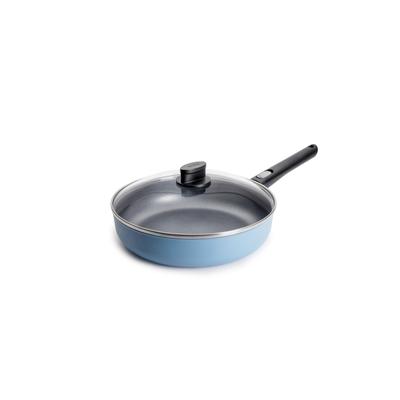 WOLL "MADE IN GERMANY - Ecolour, Hochrandpfanne Ø 28 cm inkl. Deckel" Aluminiumguss Set, 2 tlg. abnehmbarer Stiel