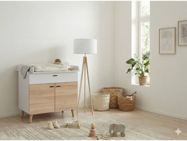 arthur berndt Wickelkommode Lovis, abnehmbarer Wickelaufsatz, Soft-Close, Türdämpfung