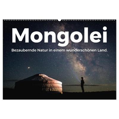 Mongolei - Bezaubernde Natur in einem wunderschönen Land. (Wandkalender 2027 DIN A2 quer), CALVENDO Monatskalender