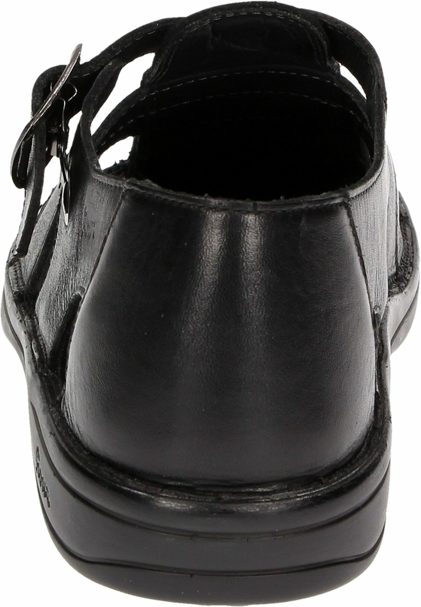Sandale SIOUX "Gabun", Herren, Gr. 41 (UK 7), schwarz, Obermaterial: 100% Kalbsleder CAL. 100% Polyurethan PU., Schuhe Sandale