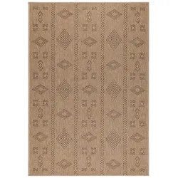 Carpetsale24 In & Outdoor Läufer Teppich 80x150 cm – Wetterfester Flachgewebe Balkon Teppich in Jute-Optik – Pflegeleicht für Küche, Flur & Terrasse