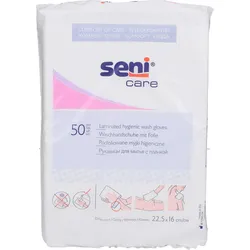Seni Waschhandschuhe mit Folie 50 ST