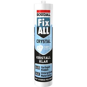Soudal Montagekleber Fix All Crystal, außen, 300g, Kleb- & Dichtstoff wasserfest & flexibel, glasklar