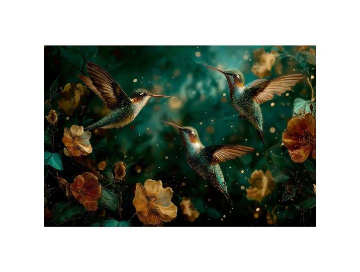 Leinwandbild 120/80 cm rechteckig Multicolor Landschaft und Natur, Tiere